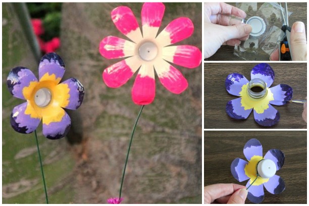 7 способов научиться делать цветы из пластиковых бутылок своими руками