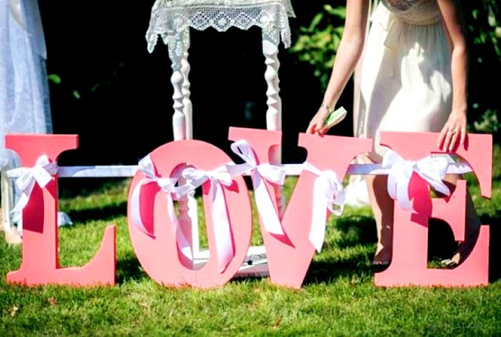 Объемные буквы на свадьбу своими руками