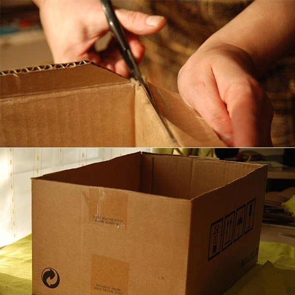 DIY Ящик из картона своими руками - Как сделать декоративный коробок из картона - Мастер Класс