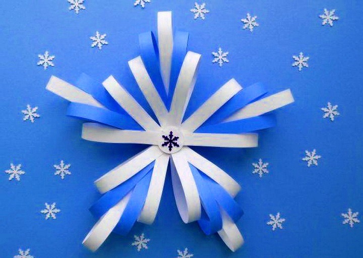 снежинка из бумаги