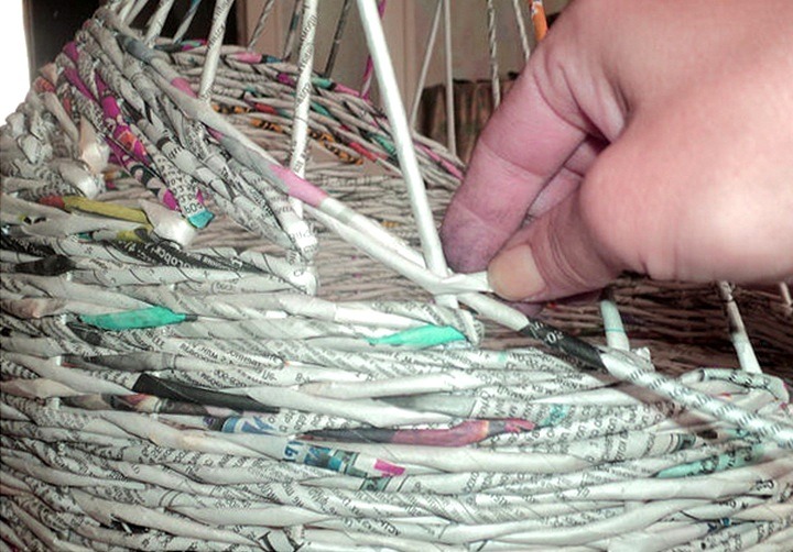 плетение из газетных трубочек
