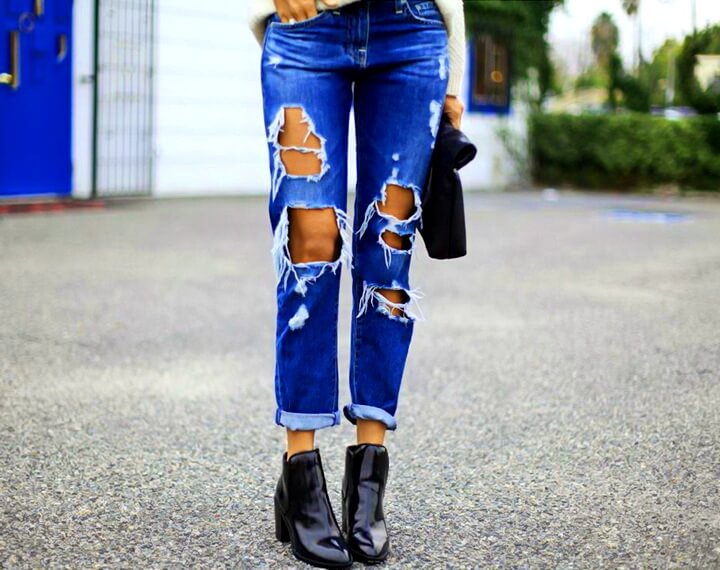 дырявые джинсы